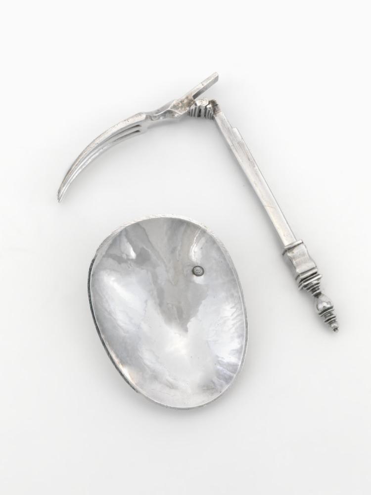 Lepel- en vorkcombinatie van zilver