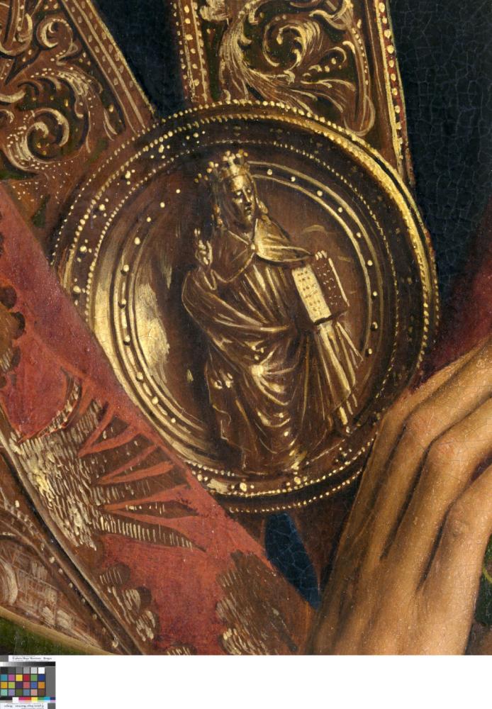 het Lam Gods: detail uit paneel De Zingende Engelen