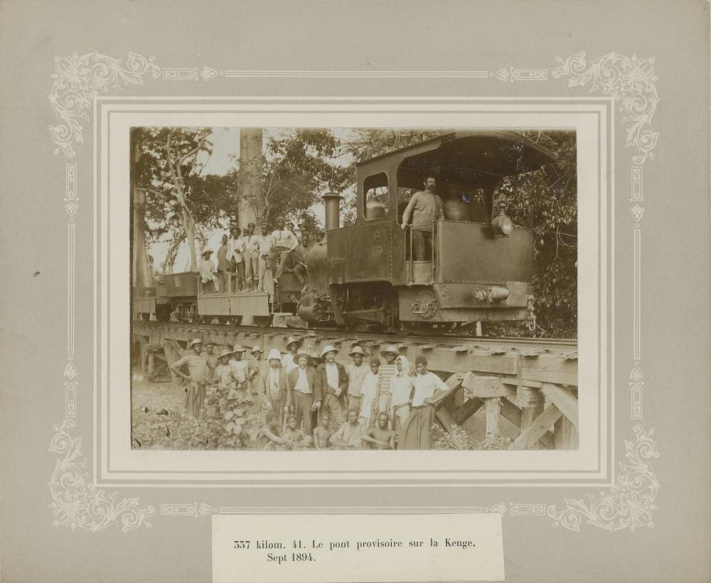 Aanleg spoorweg in Congo