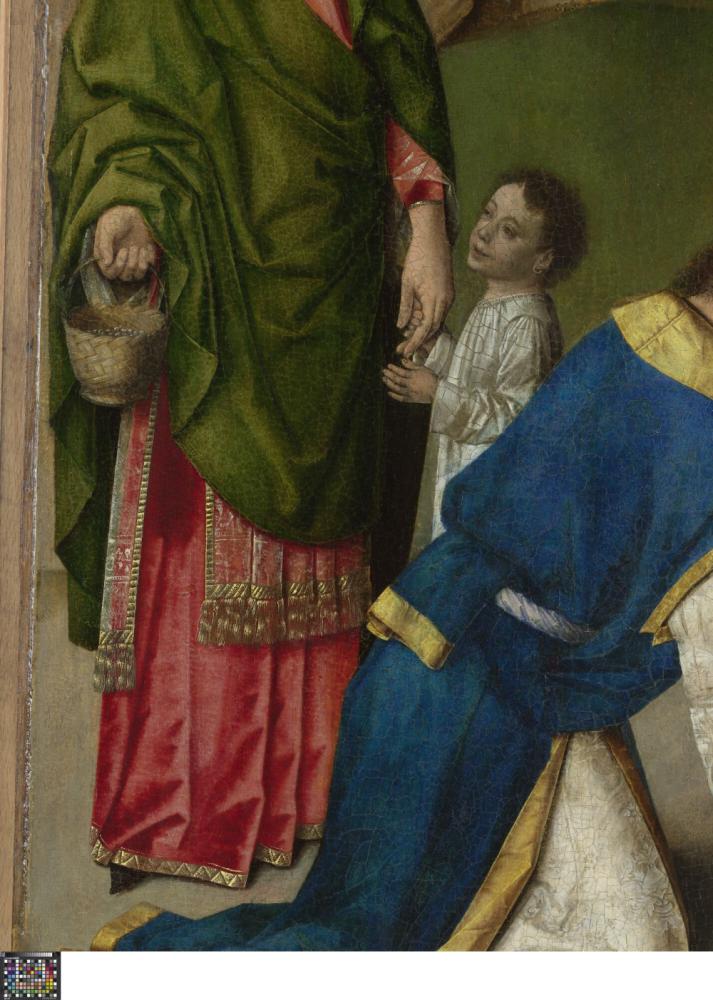 Het Laatste Avondmaal. Detail uit paneel rechtsboven