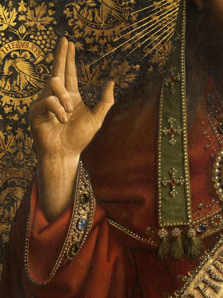 het Lam Gods: detail uit Paneel Christus