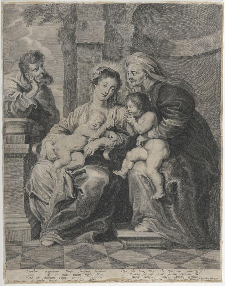 Heilige Familie met heilige Johannes de Doper en heilige Elisabet