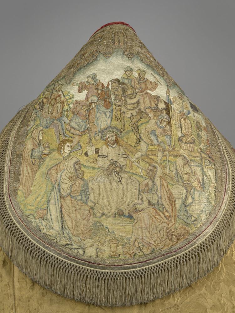 Koorkap met Christus op de koude steen