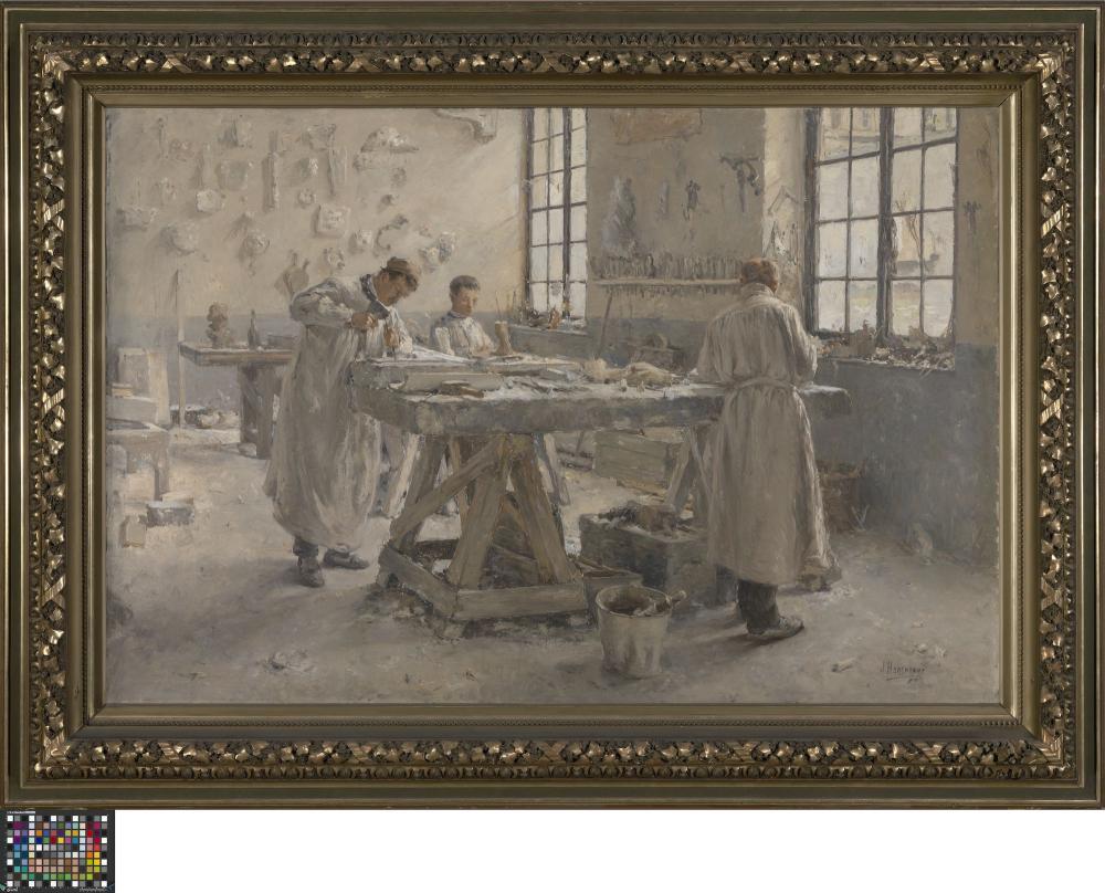 Atelier van een beeldhouwer