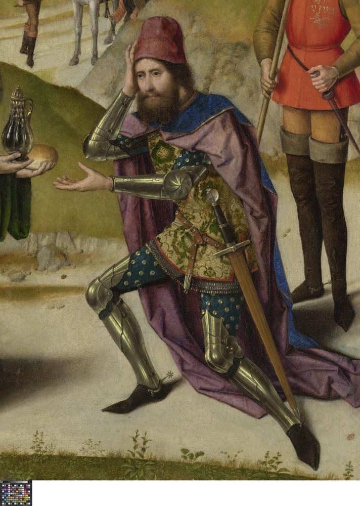 Het Laatste Avondmaal. Detail uit paneel linksboven