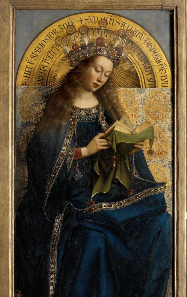 het Lam Gods: detail uit Paneel Maria