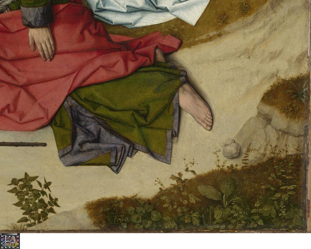 Het Laatste Avondmaal. Detail uit paneel rechtsonder