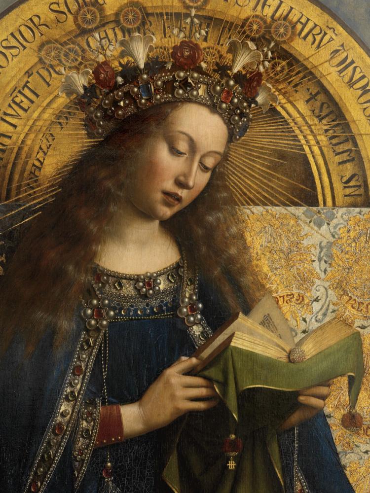 het Lam Gods: detail uit Paneel Maria