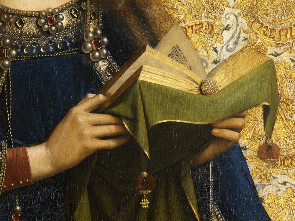 het Lam Gods: detail uit Paneel Maria