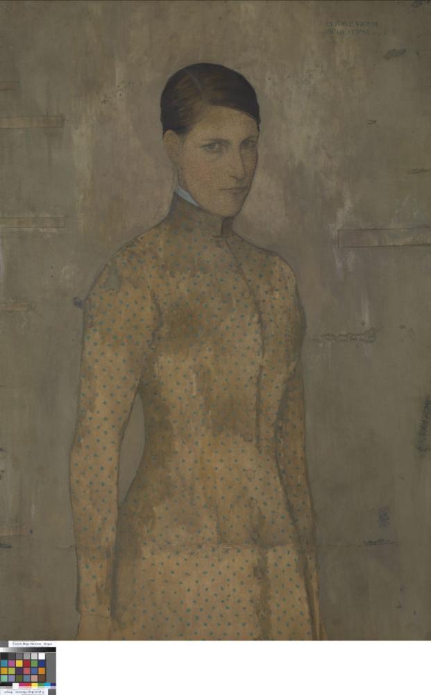 Portret van Prudence De Schepper  de vrouw van de kunstenaar