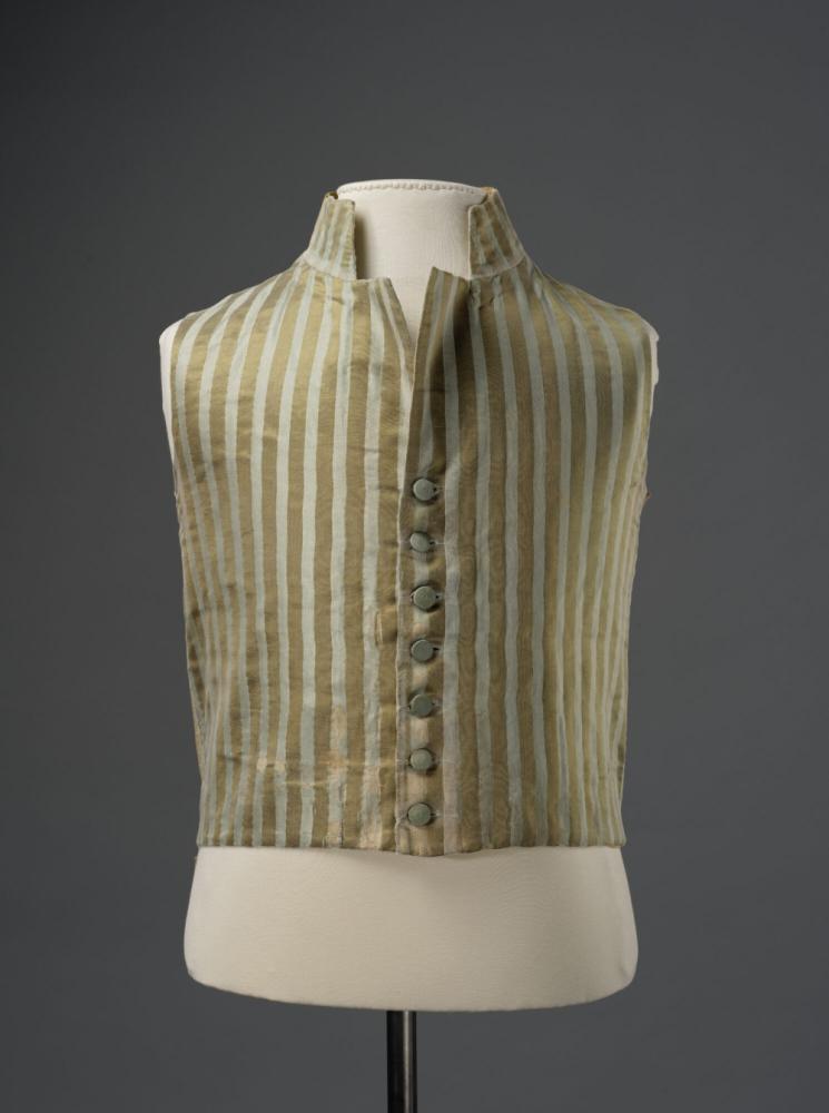 Gilet in groene satijn