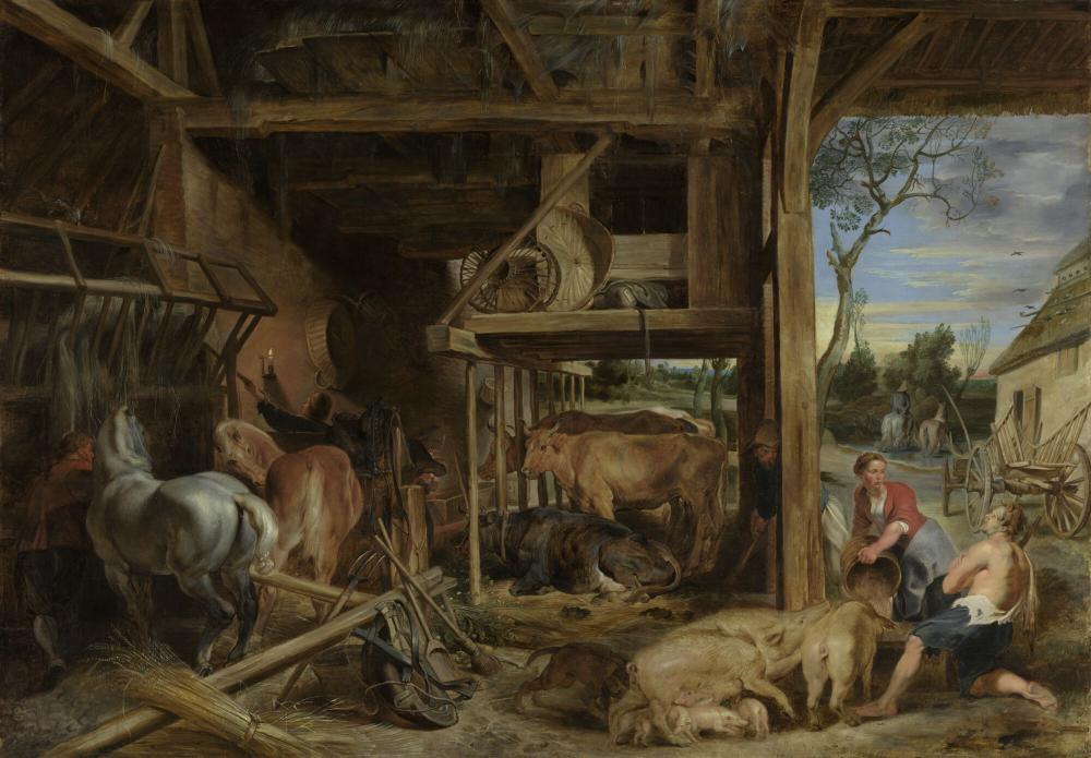 Interieur van een schuur met de Verloren Zoon