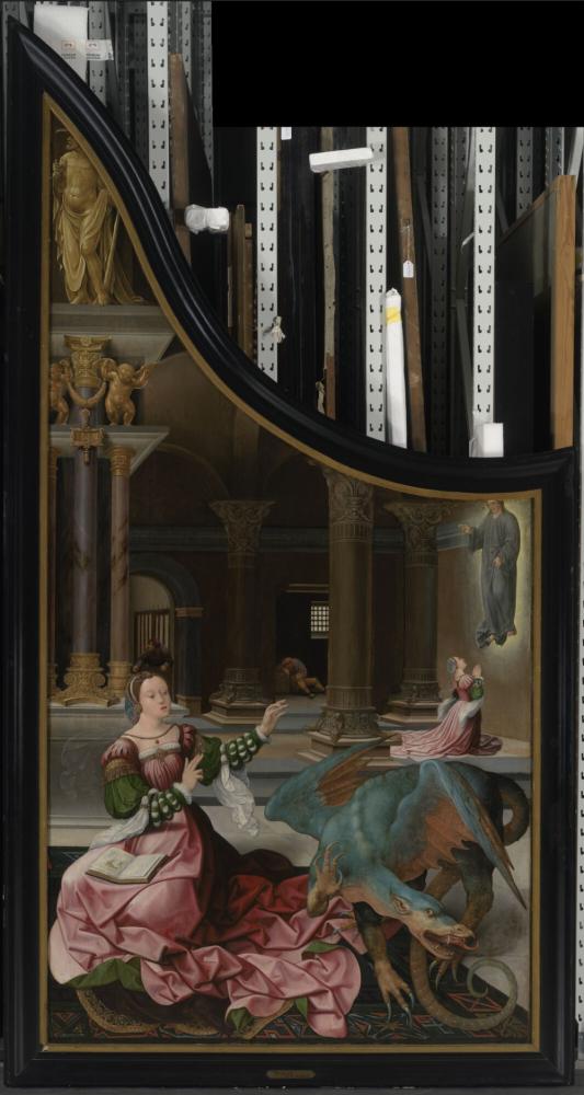 De bekering van Paulus en Bevrijding van Petrus & De val van Simon de Magiër en Margaretha en de draak