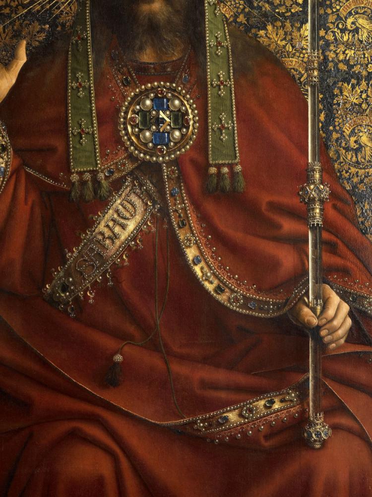 het Lam Gods: detail uit Paneel Christus