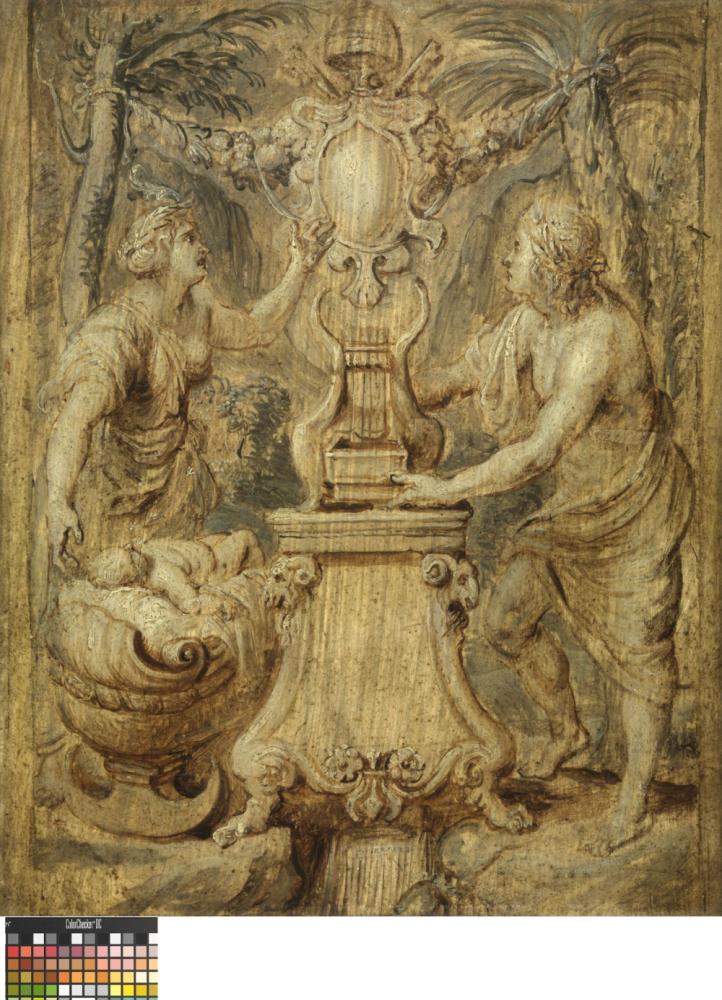 Ontwerp titelblad Lyricorum Libri IV