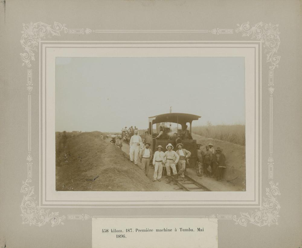 Aanleg spoorweg in Congo