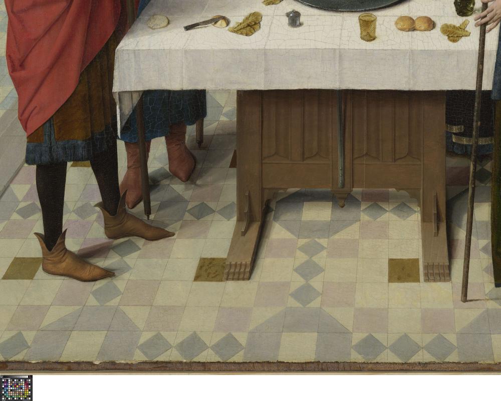 Het Laatste Avondmaal. Detail uit paneel linksonder