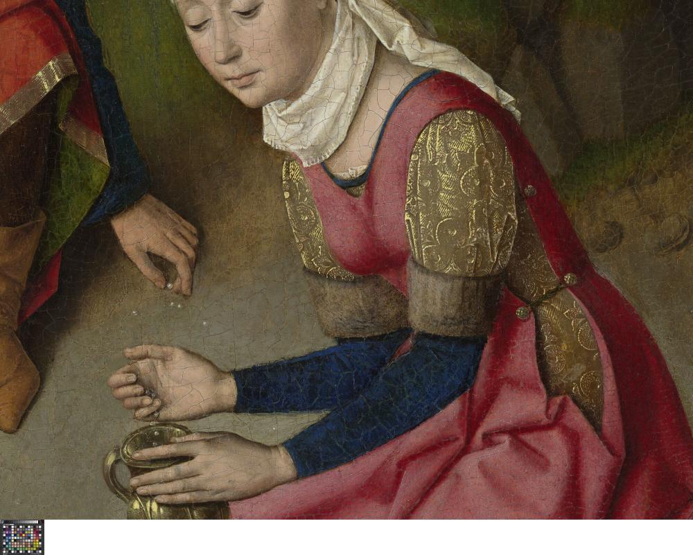 Het Laatste Avondmaal. Detail uit paneel rechtsboven