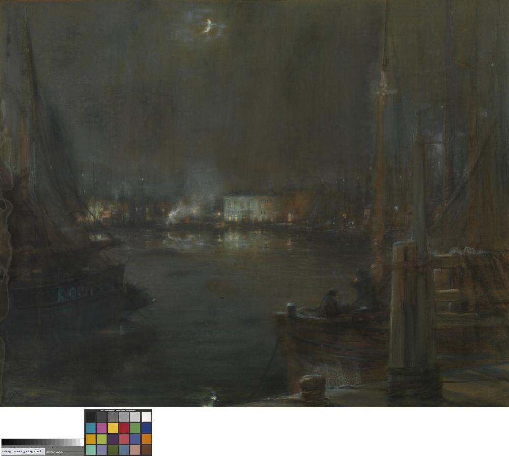 Avond aan de haven van Oostende