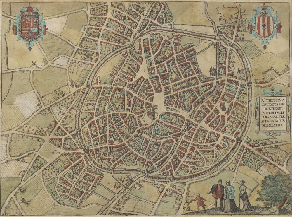 Plattegrond van Mechelen