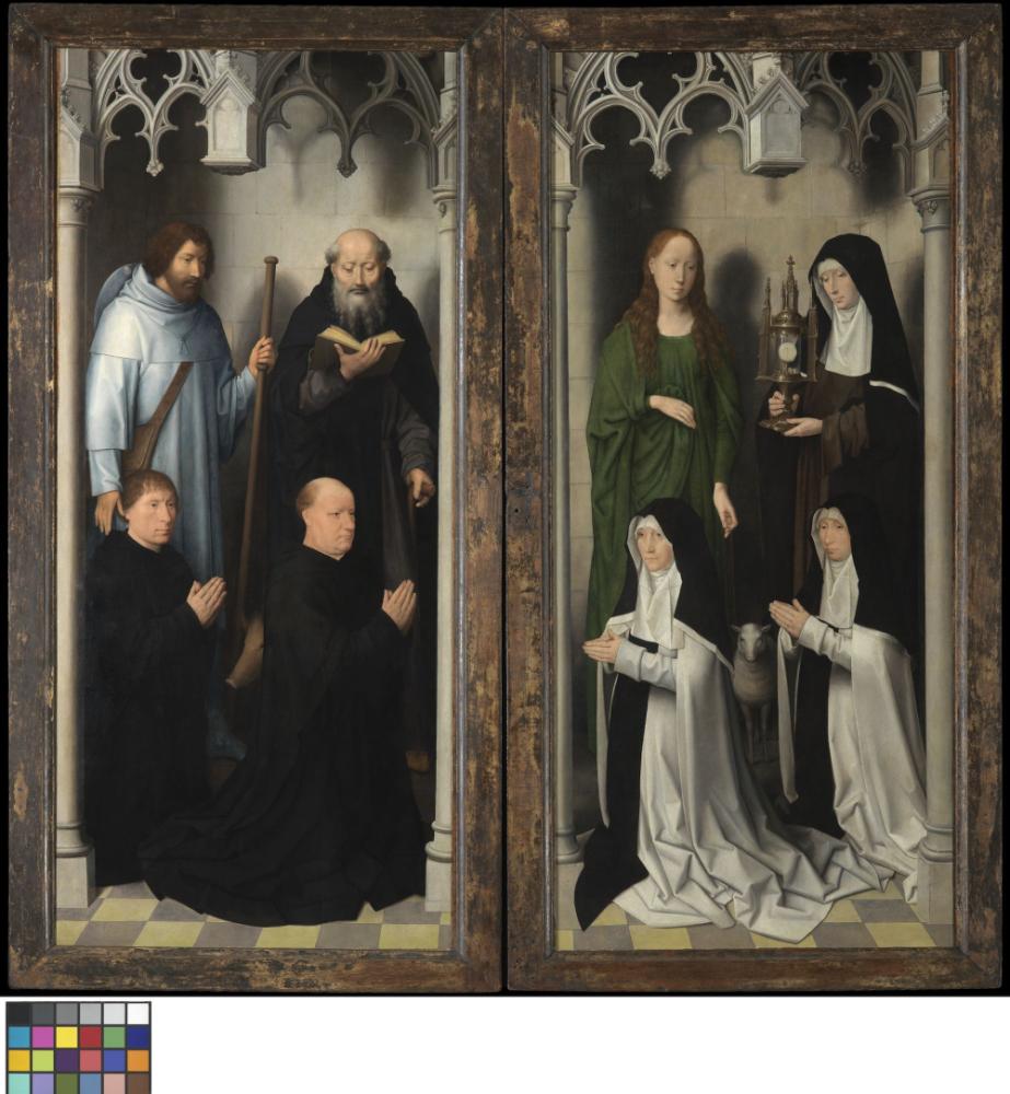 Triptiek van Johannes de Doper en Johannes de Evangelist Buitenzijde gesloten triptiek