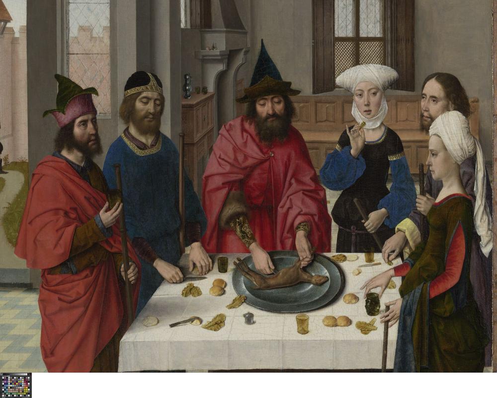 Het Laatste Avondmaal. Detail uit paneel linksonder