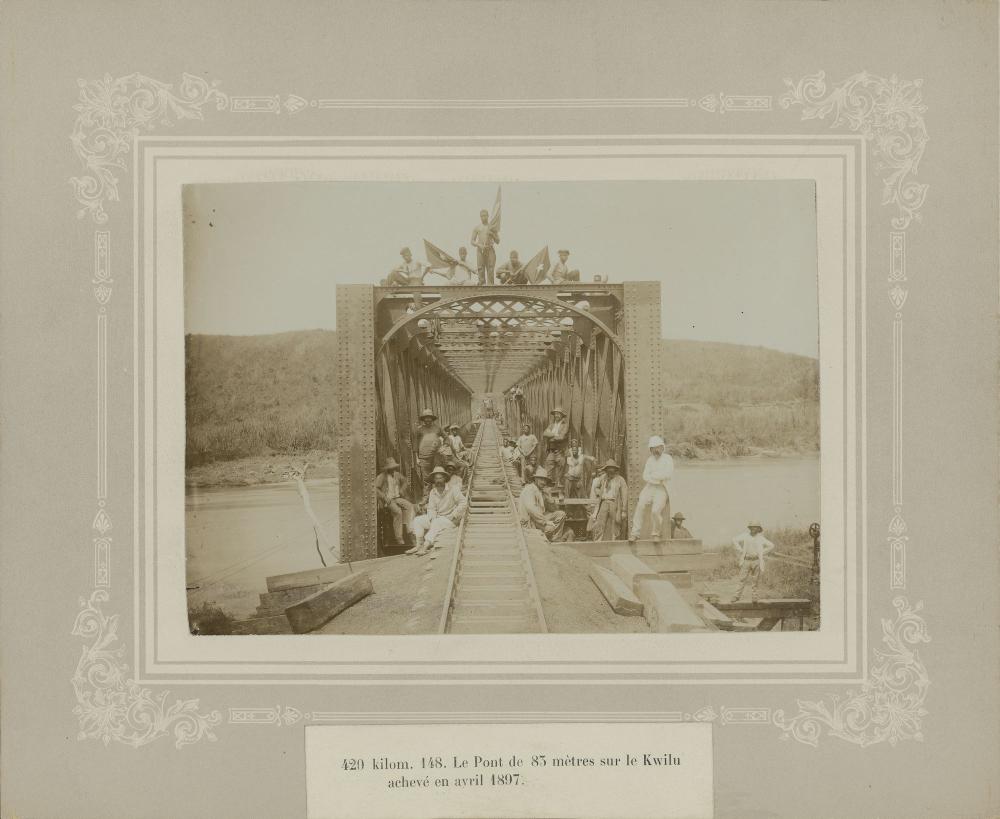 Aanleg spoorweg in Congo