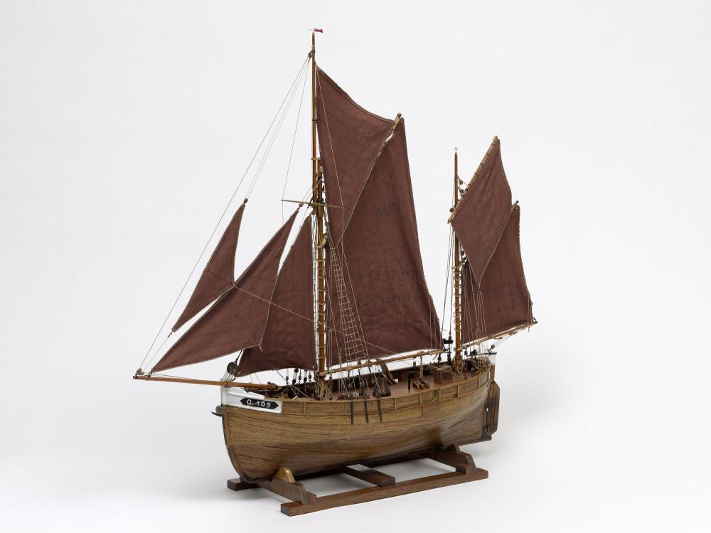 scheepsmodel Oostendse Tweemastsloep O.105