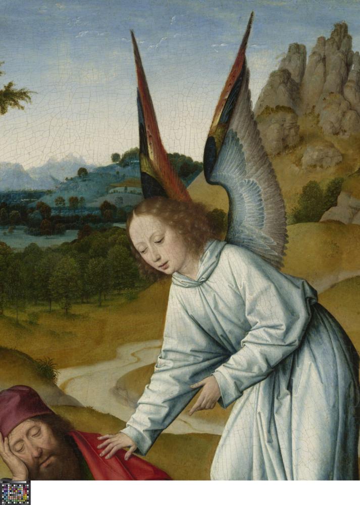Het Laatste Avondmaal. Detail uit paneel rechtsonder