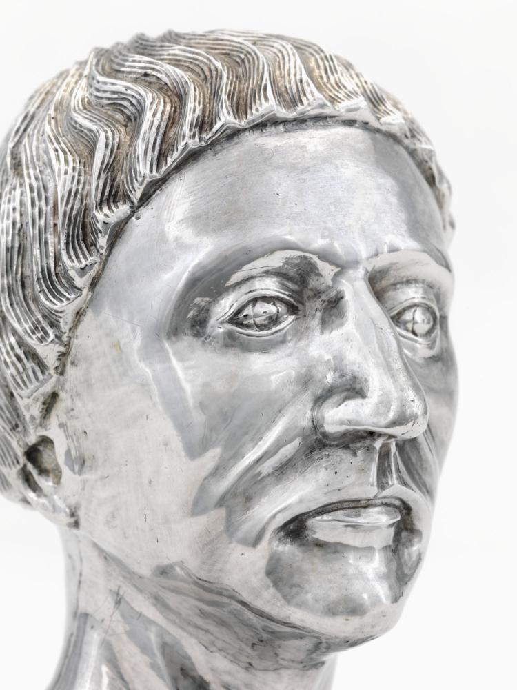 Gerechtigheidsbuste van Pieter van der Gote uit Dudzele  gemaakt na zijn verbanning uit Vlaanderen door de Vierschaar van het Brugse Vrije in 1467