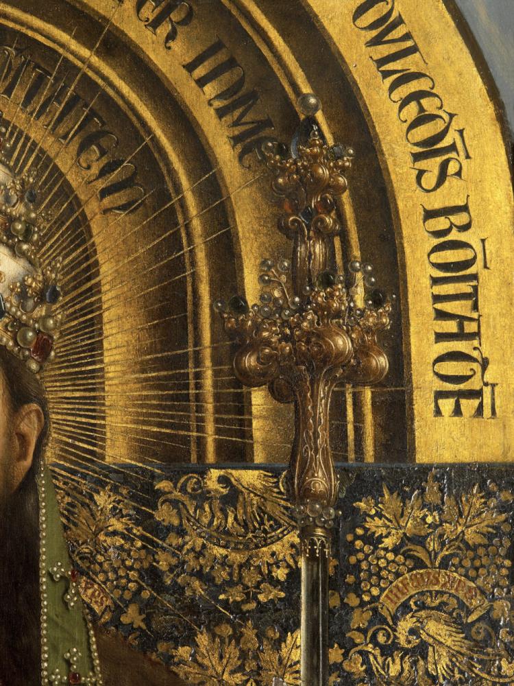 het Lam Gods: detail uit Paneel Christus