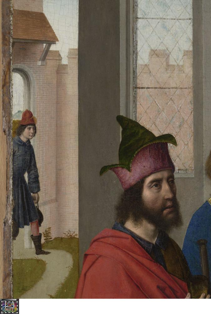Het Laatste Avondmaal. Detail uit paneel linksonder