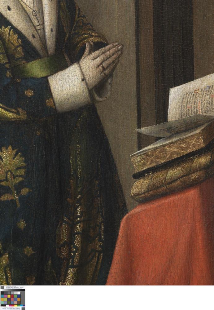 Isabella van Portugal en de Heilige Elisabeth Linkerluik van een triptiek