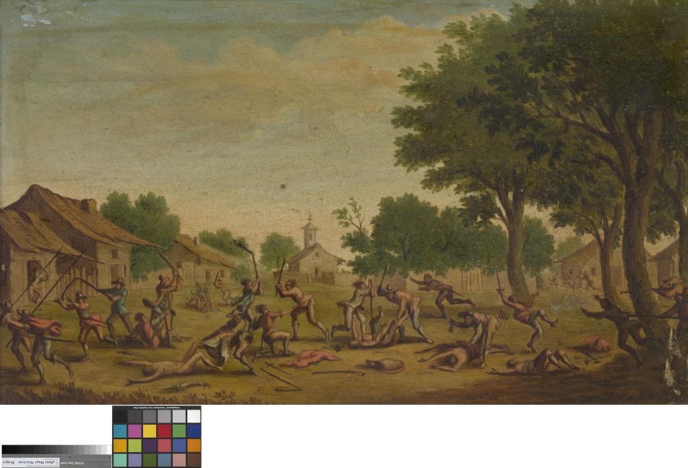 Gevecht in het dorp