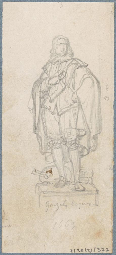 Standbeeld van de schilder Gonzales Coques