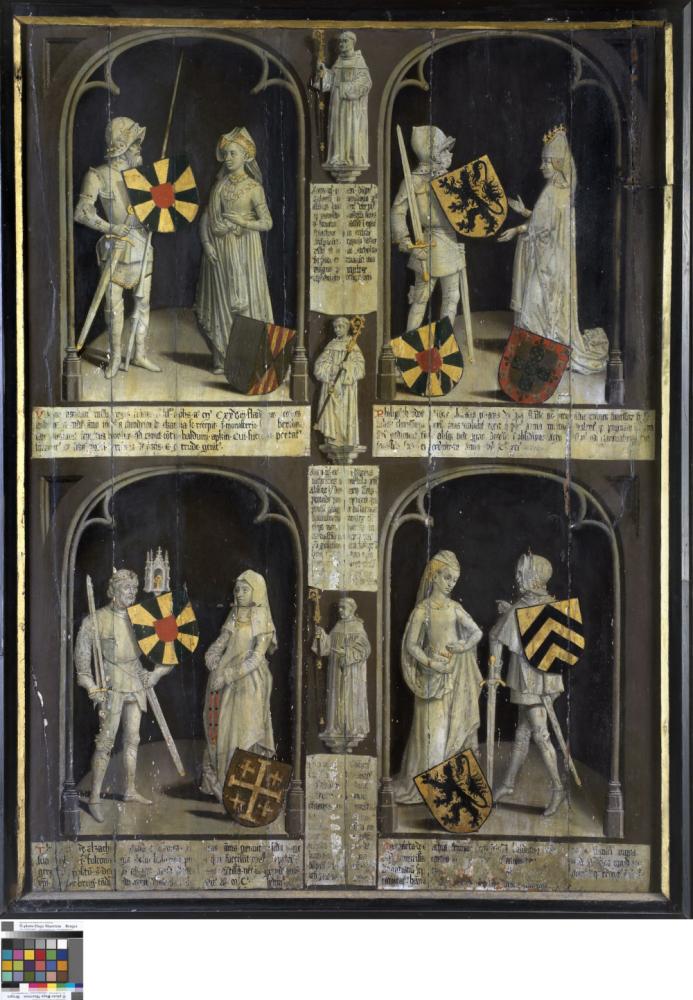 Portretten van graven van Vlaanderen en abten van de Duinenabdij paneel 12 van 17