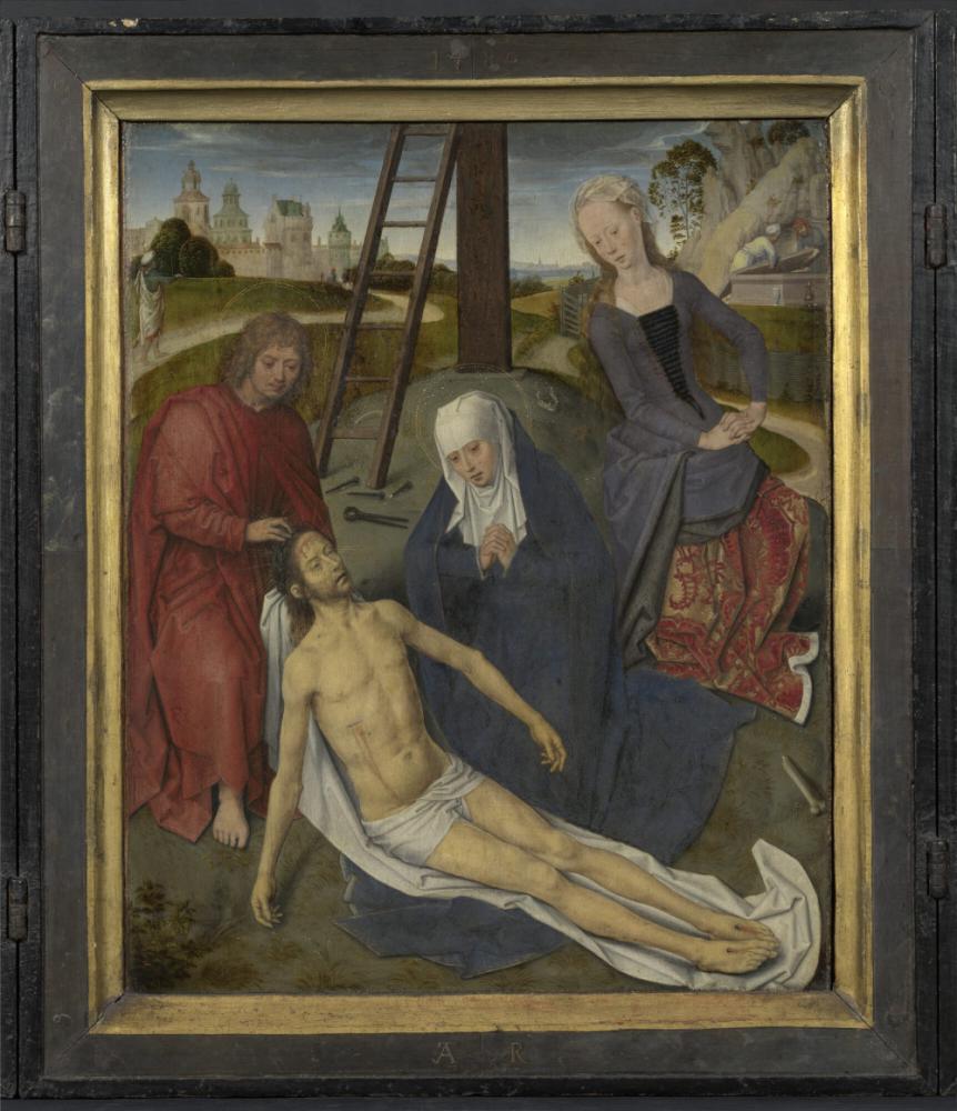 Drieluik met de bewening van Christus