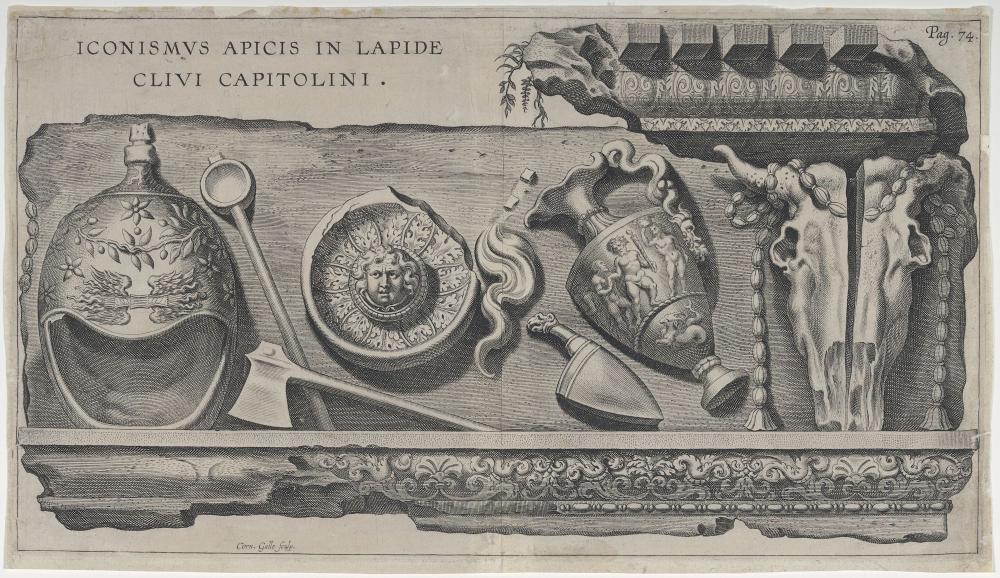 Iconismus apicis in lapide clivi Capitolini