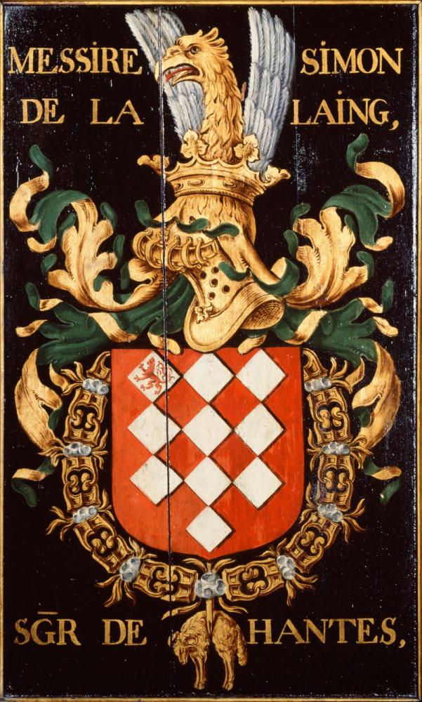 Eenenvijftig blazoenen van de Orde van het Gulden Vlies. Messire Simon De Lalaing