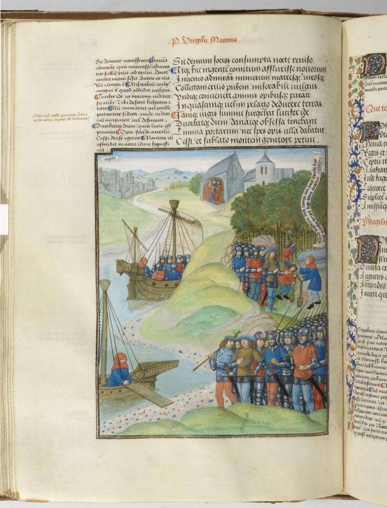 Bladzijde uit Vergilius Manuscripten uit de bibliotheek van Raphael de Marcatellis