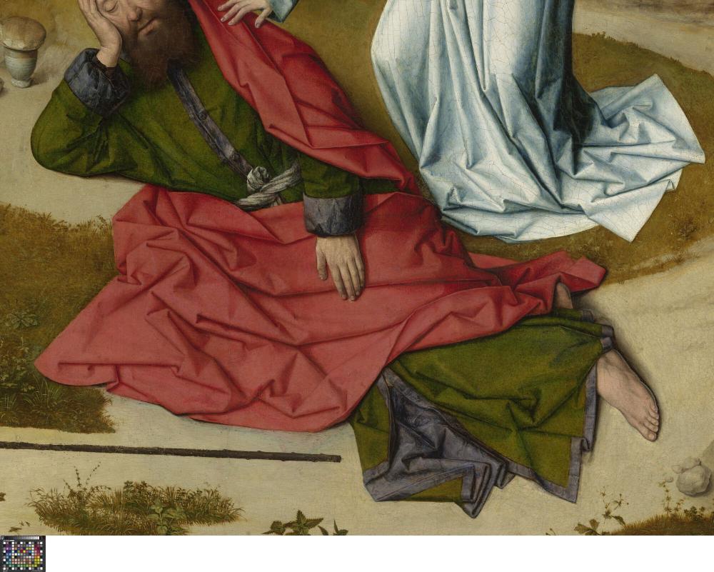 Het Laatste Avondmaal. Detail uit paneel rechtsonder