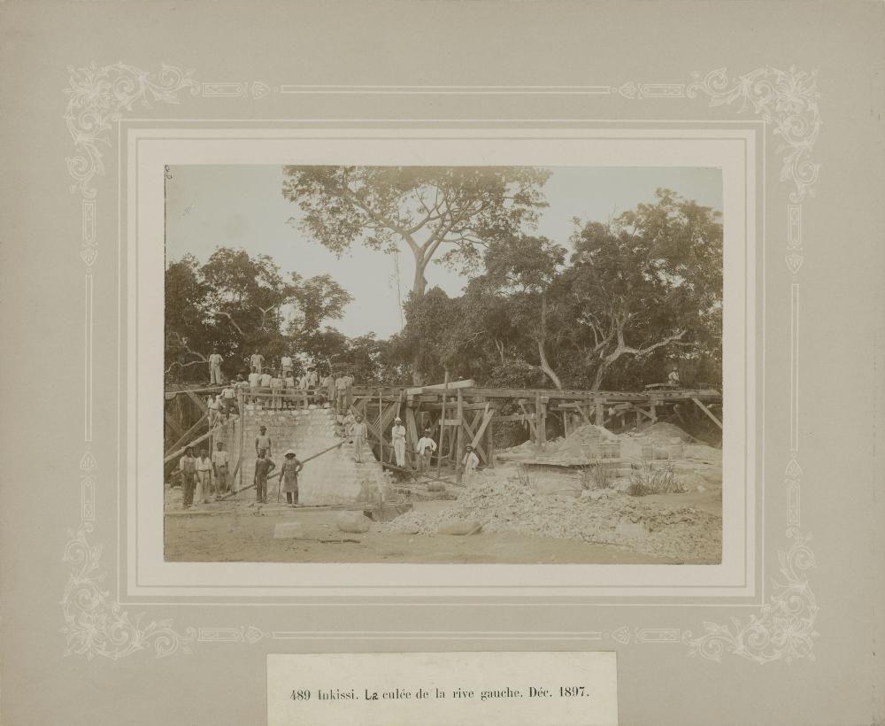 Aanleg spoorweg in Congo