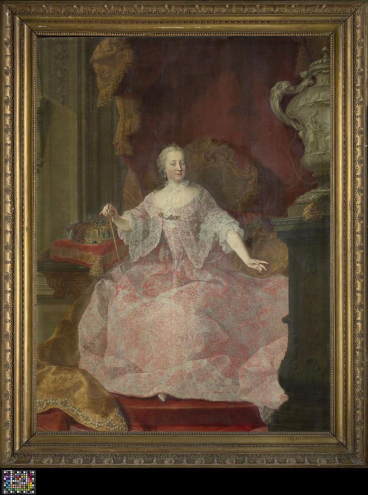 Keizerin Maria Theresia in een jurk van Vlaamse kant