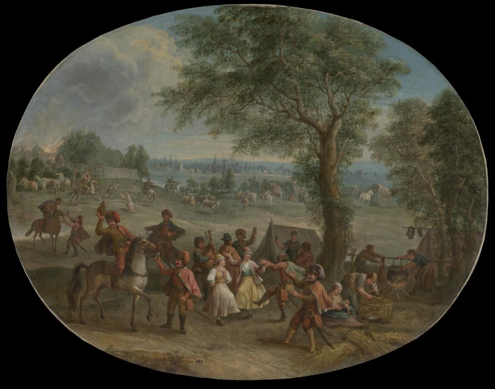 Feestroes na het innemen van een stad