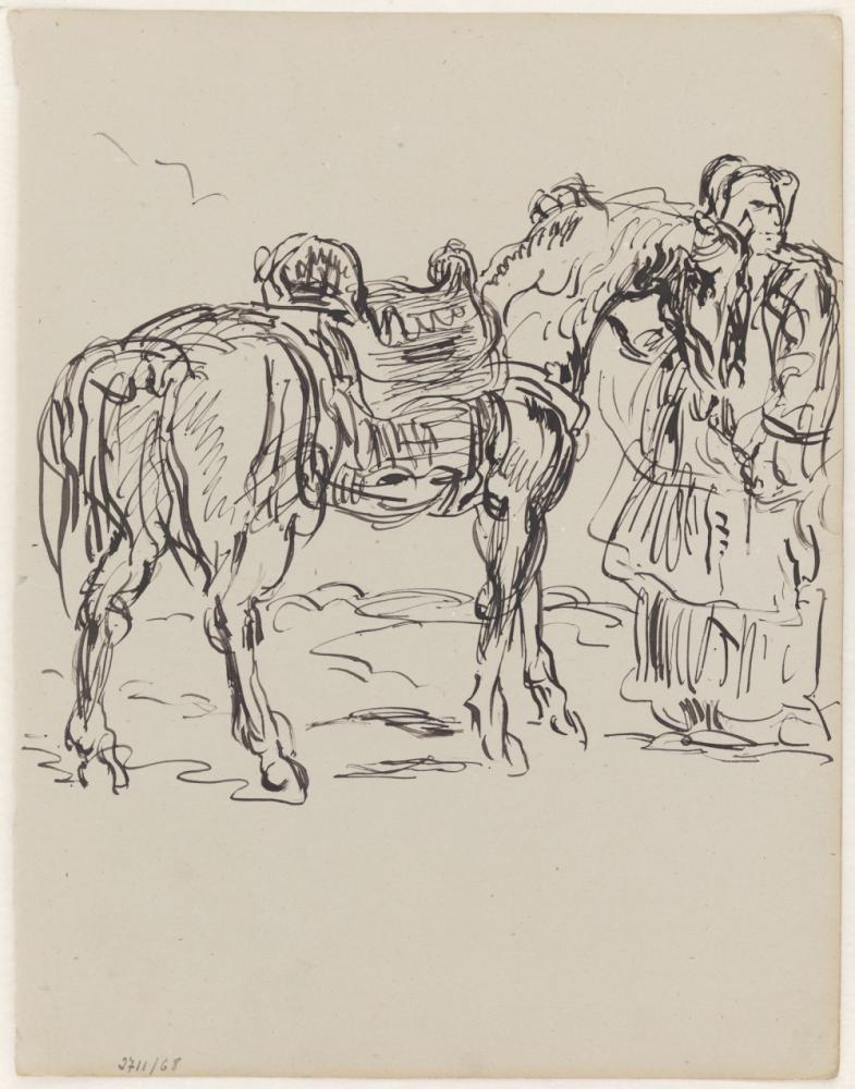 Arabische ruiter en paard