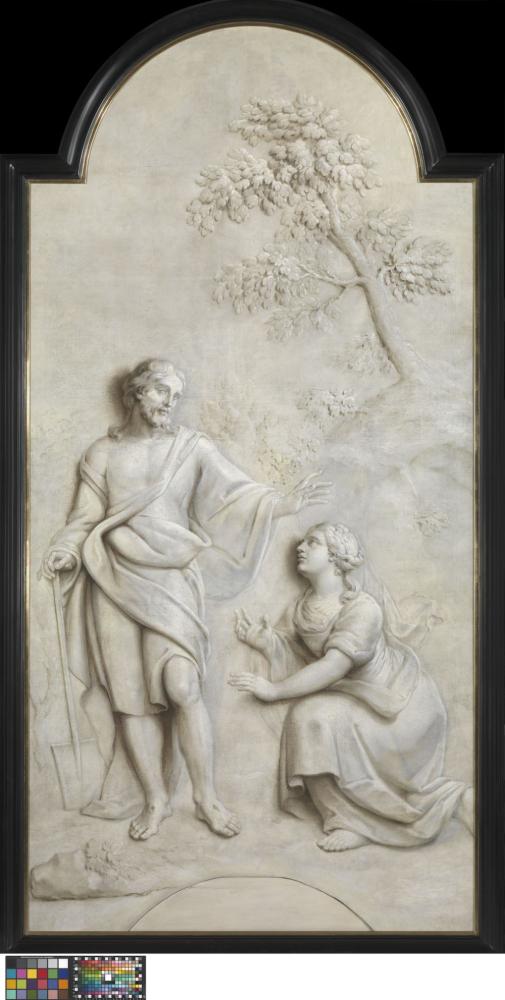 Grisaille - Jezus verschijnt aan Maria Magdalena: Noli me tangere