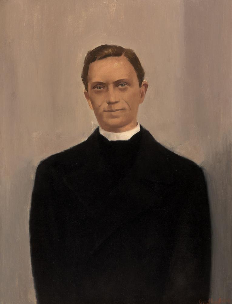 Portret van Priester Poppe. Portretten van de Bisschoppen van Gent