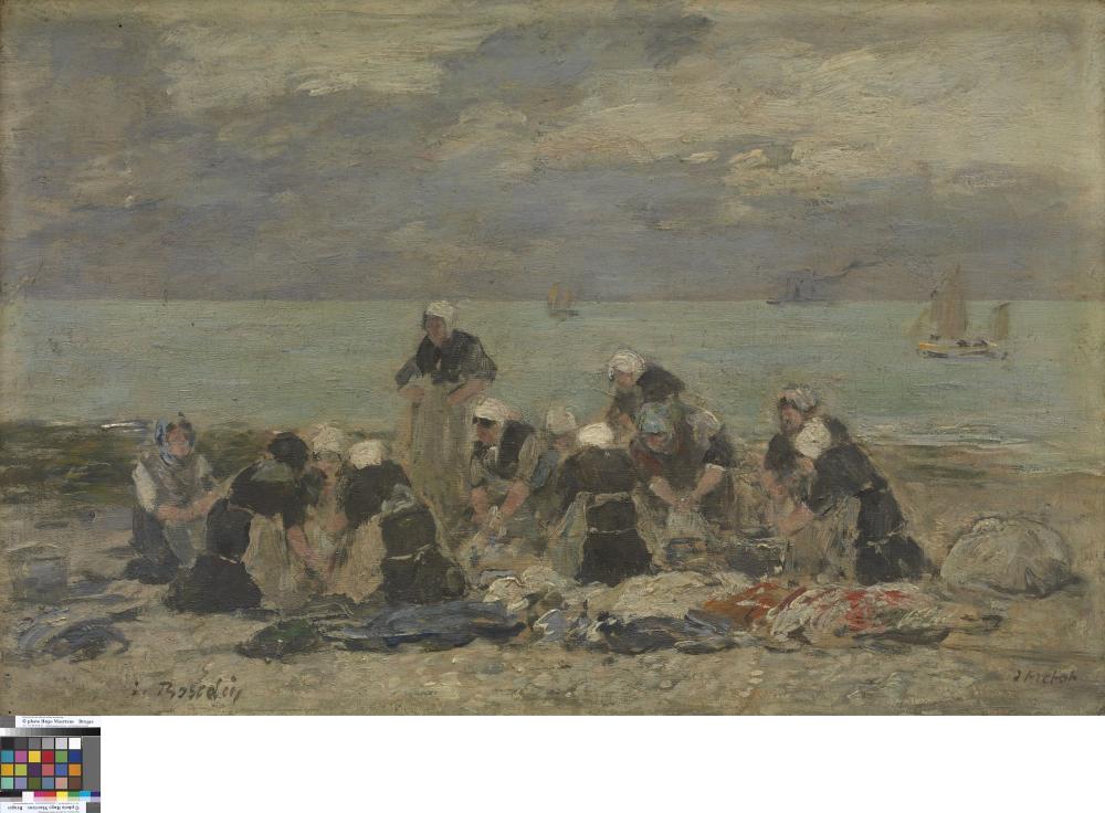 Wasvrouwen in Etretat (Normandië)