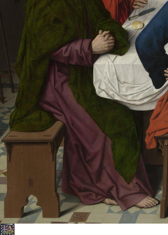 Het Laatste Avondmaal. Detail uit Middenpaneel