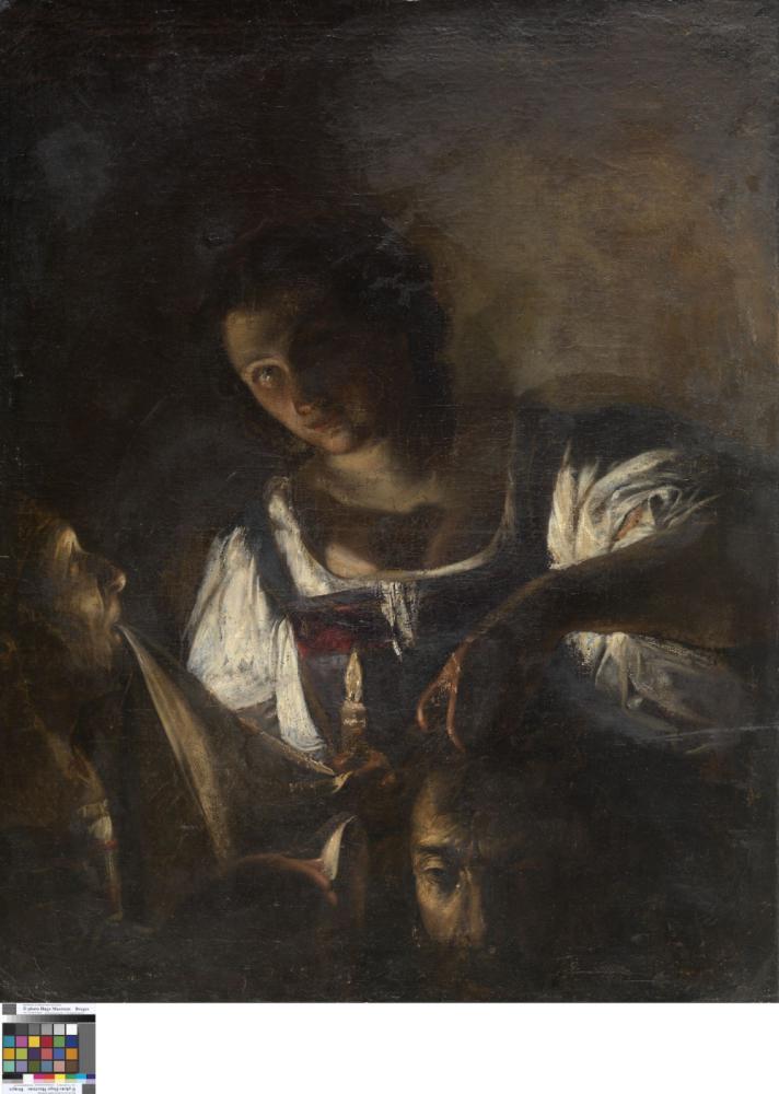 Judit toont het hoofd van Holofernes